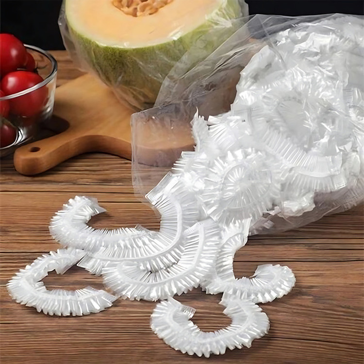 درپوش ظرف یکبار مصرف مدل محافظ غذا طرح کش دار مجموعه 100 عددی